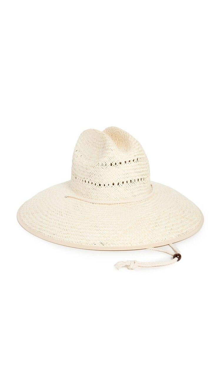 3406 The Vista Straw Hat, Natural/White, MD 57cm